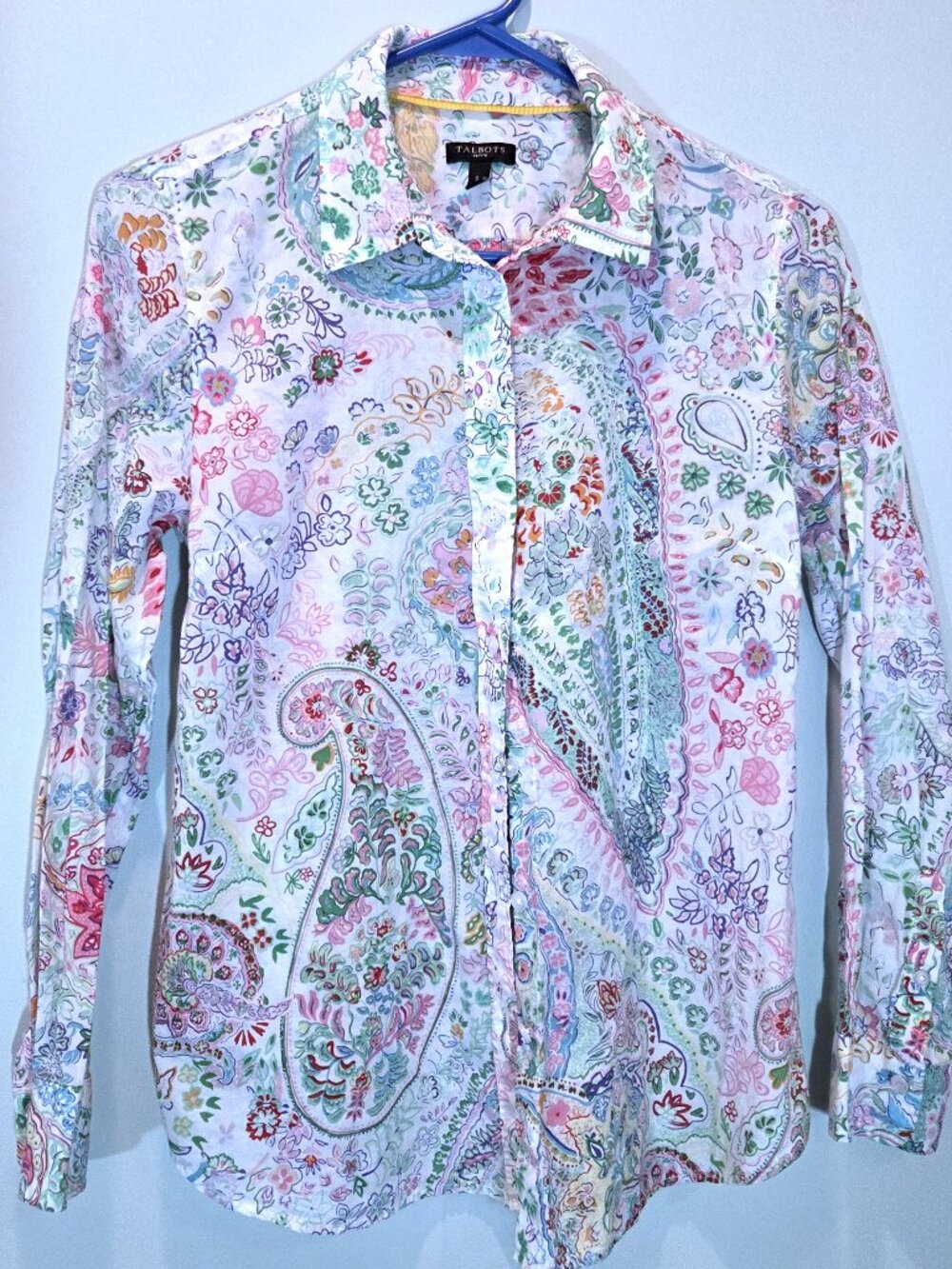 NWOT Talbots Lightweight Cotton Floral Blouse Size SP